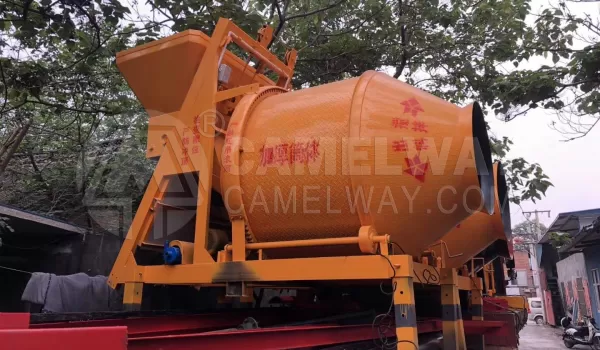 Philippines electric drum concrete mixer 400L for airport project