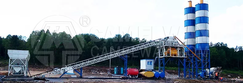 60m³ Belt conveyor Stationary Concrete Batching Plant