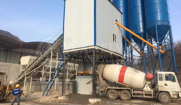 Belt Type Concrete batching Plant HZS120 2