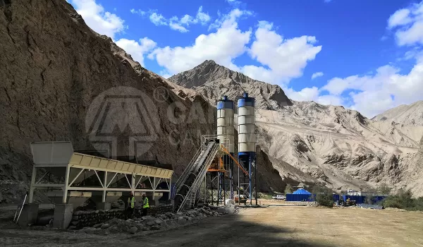 Belt Type Concrete batching Plant HZS60