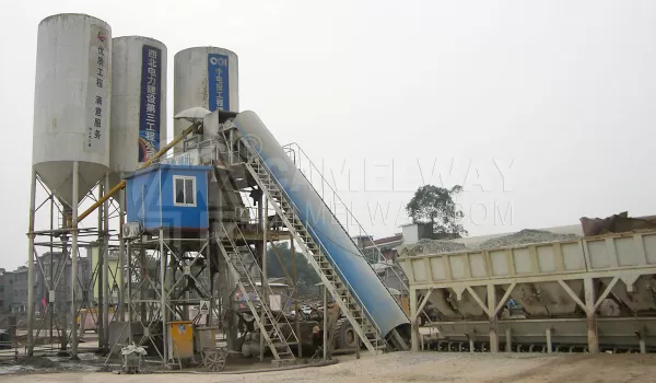 Belt Type Concrete batching Plant HZS90 2