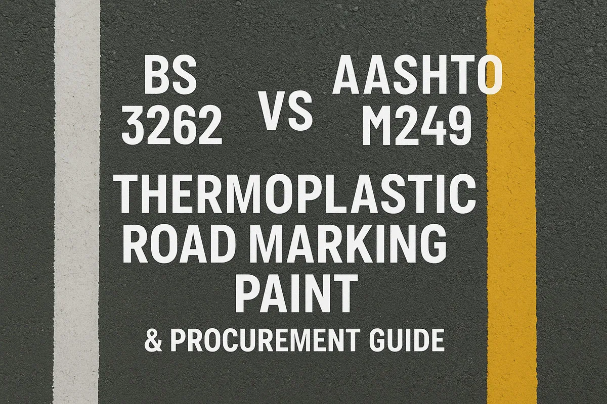 bs 3262 vs aashto m249 thermoplastic road marking paint comparison procurement guide