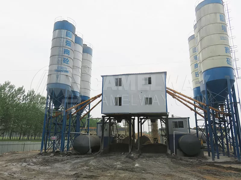 Double Mixers Concrete Batching Plant