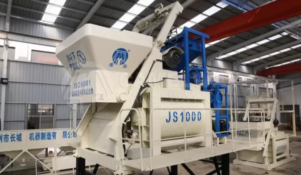 js1000 twin shaft mixer white color