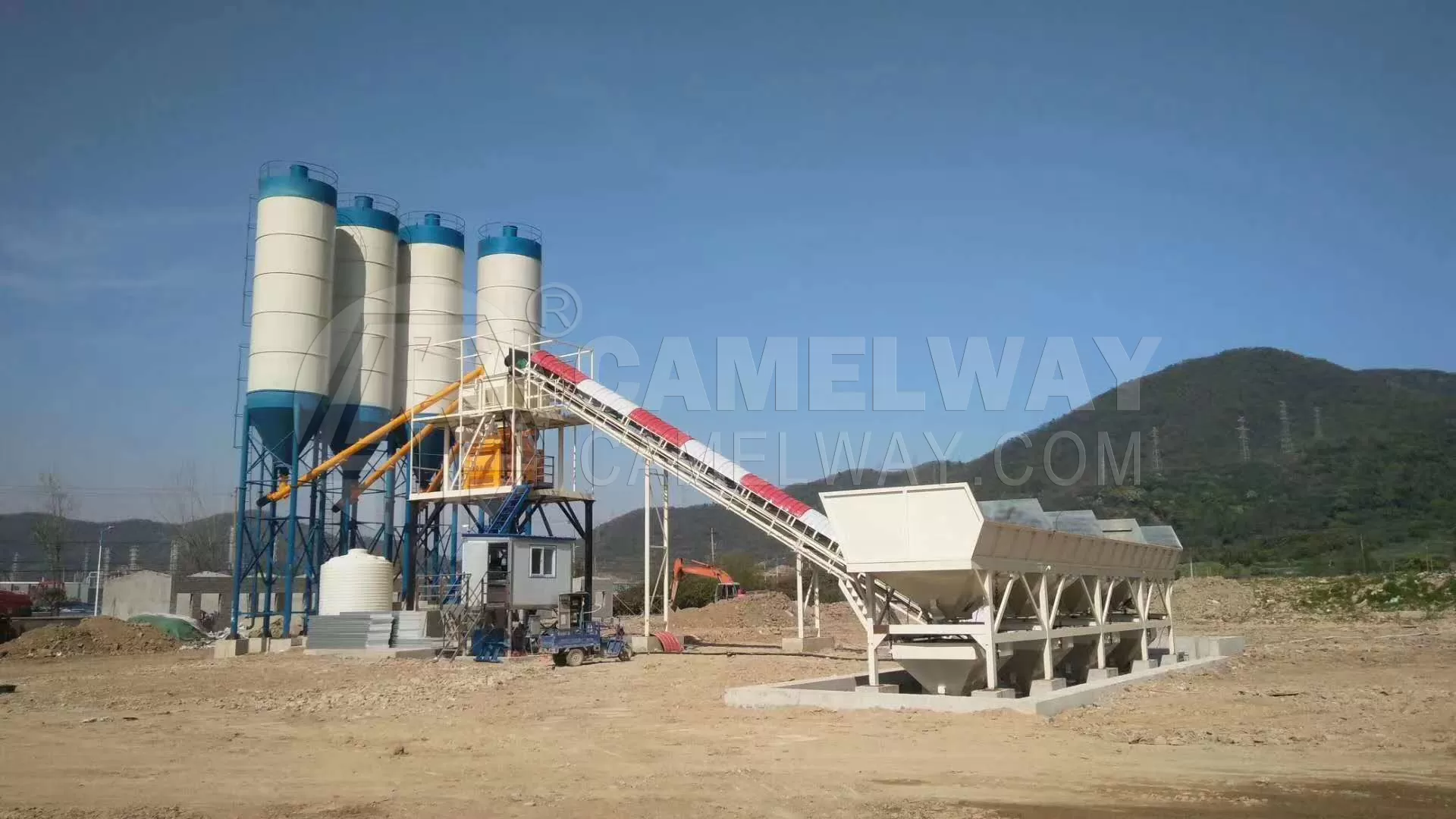 large concrete batching plant