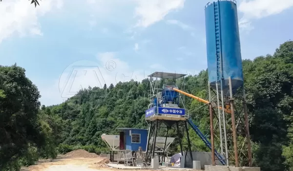 Skip Hoist Concrete Batching Plant HZS25