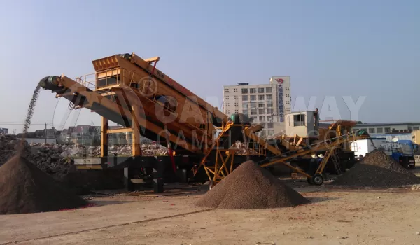 Mobile stone curshing plant exported in Africa