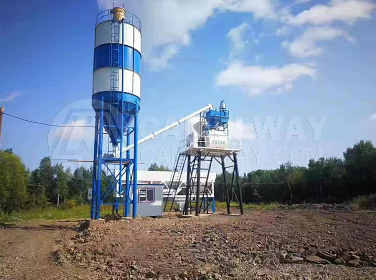 Twin Shaft Concrete Mixer Batching Plant